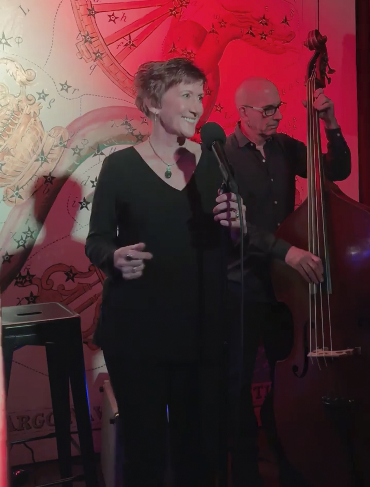 Liz Keever performing on stage